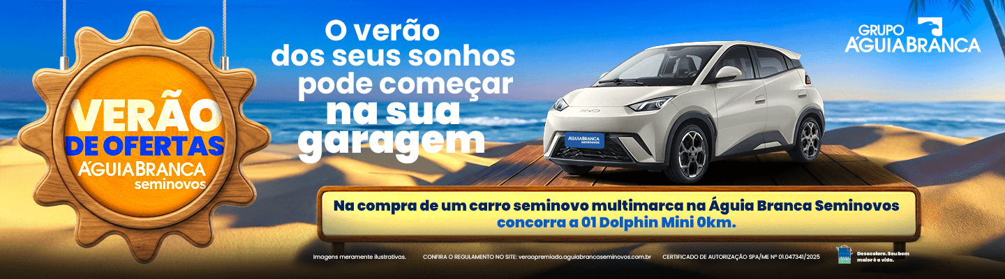 Banner Promocional de Carros Seminovos Águia Branca