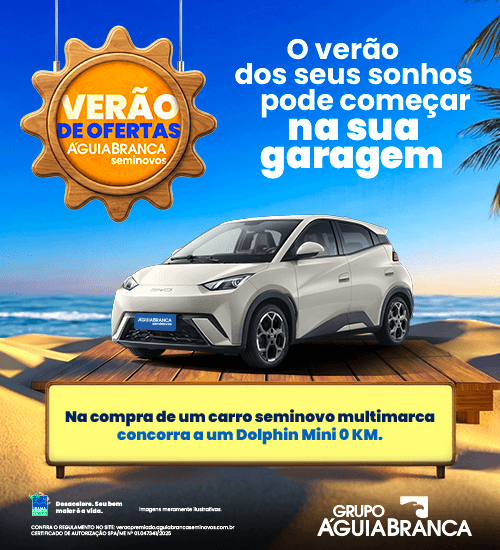 Banner Promocional de Carros Seminovos Águia Branca